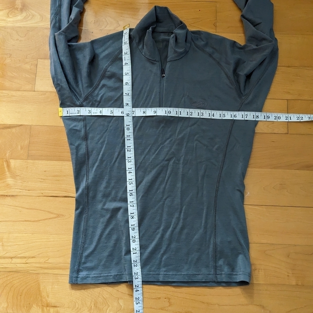 Icebreaker 200 Merino quater zip pull base layer grey Medium R - Picture 8 of 8